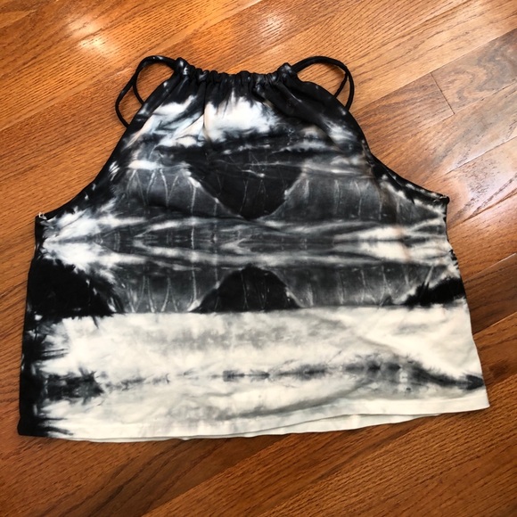Black and gray Tie dye tank top - Picture 3 of 6